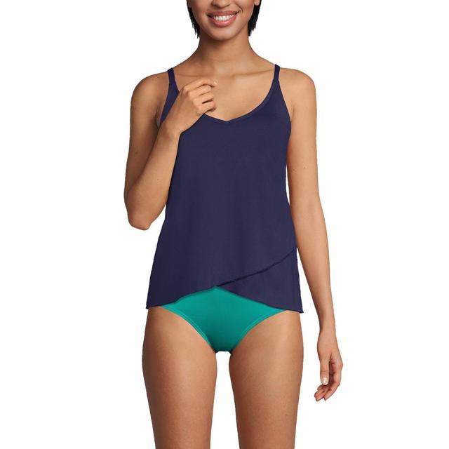 Lands End Womens Ddd-Cup V-Neck Tulip Hem Tankini Swimsuit Top Product Image