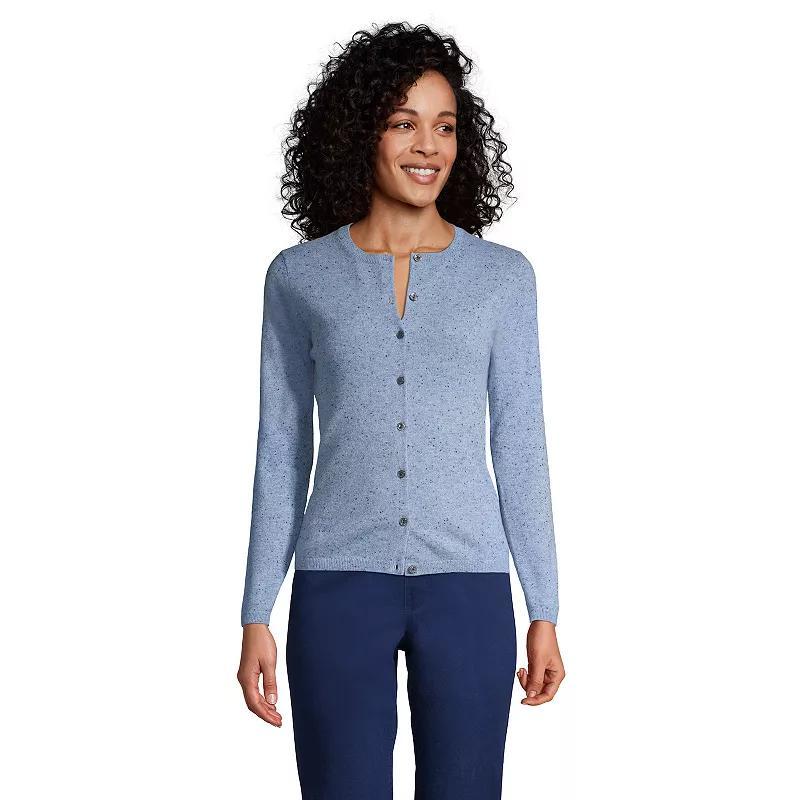 Womens Lands End Classic Cashmere Cardigan Sweater Product Image