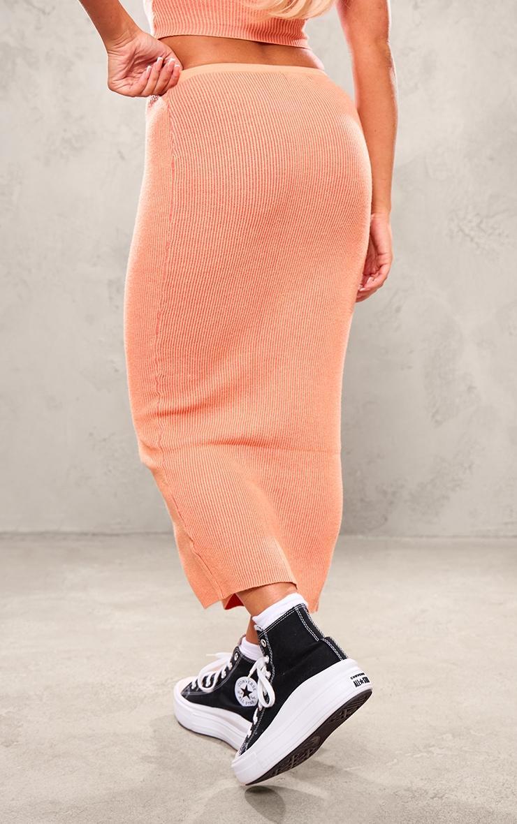  Orange Two Tone Maxi Skirt Product Image