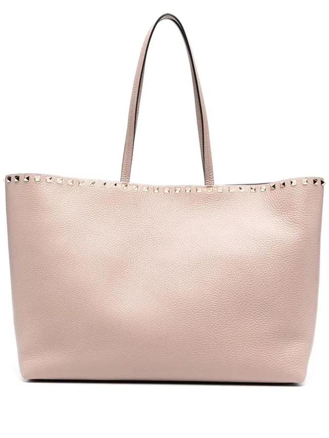 VALENTINO GARAVANI Rockstud Leather Tote Bag Product Image