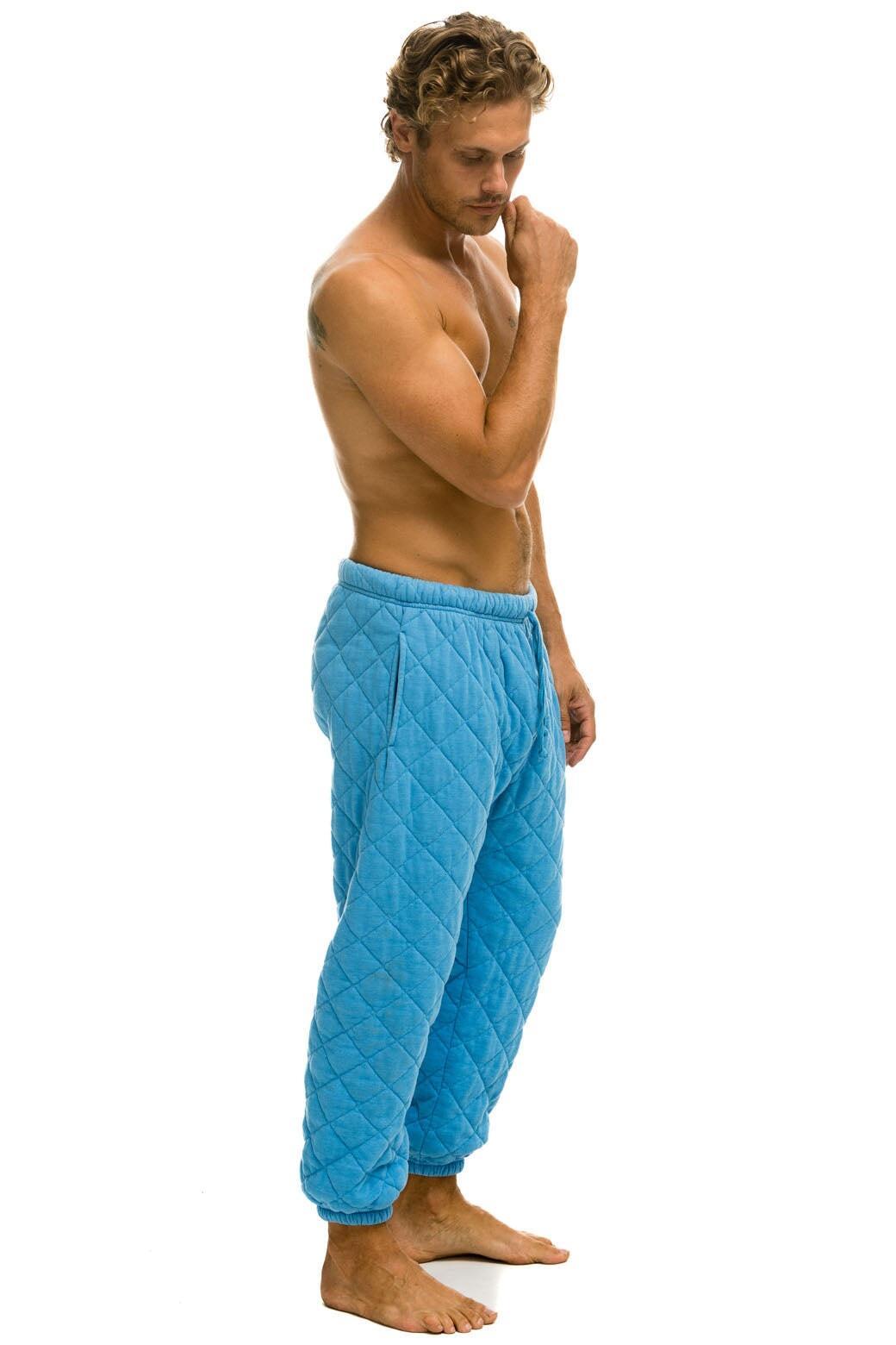 QUILTED SWEATPANTS - OCEAN Male Product Image