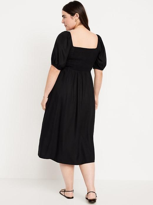 Fit & Flare Crepe Midi Dress Product Image