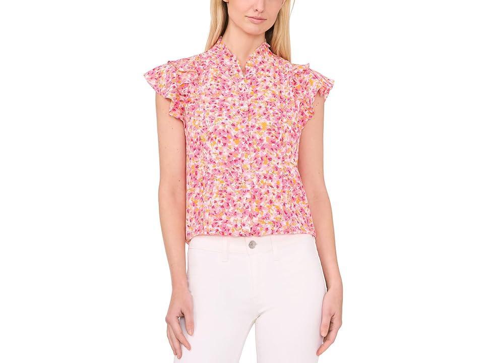 Women's Button Up Pin Tuck Blouse Product Image