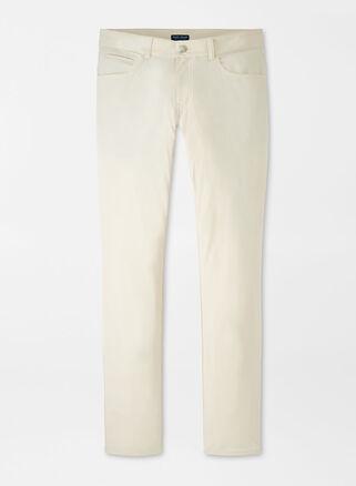 Peter Millar Mens Bingham Performance Five-Pocket Pant | Color: British Cream | Size: 30 Product Image