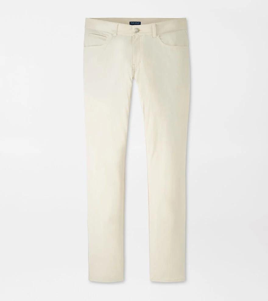 Peter Millar Mens Bingham Performance Five-Pocket Pant | Color: British Cream | Size: 30 Product Image