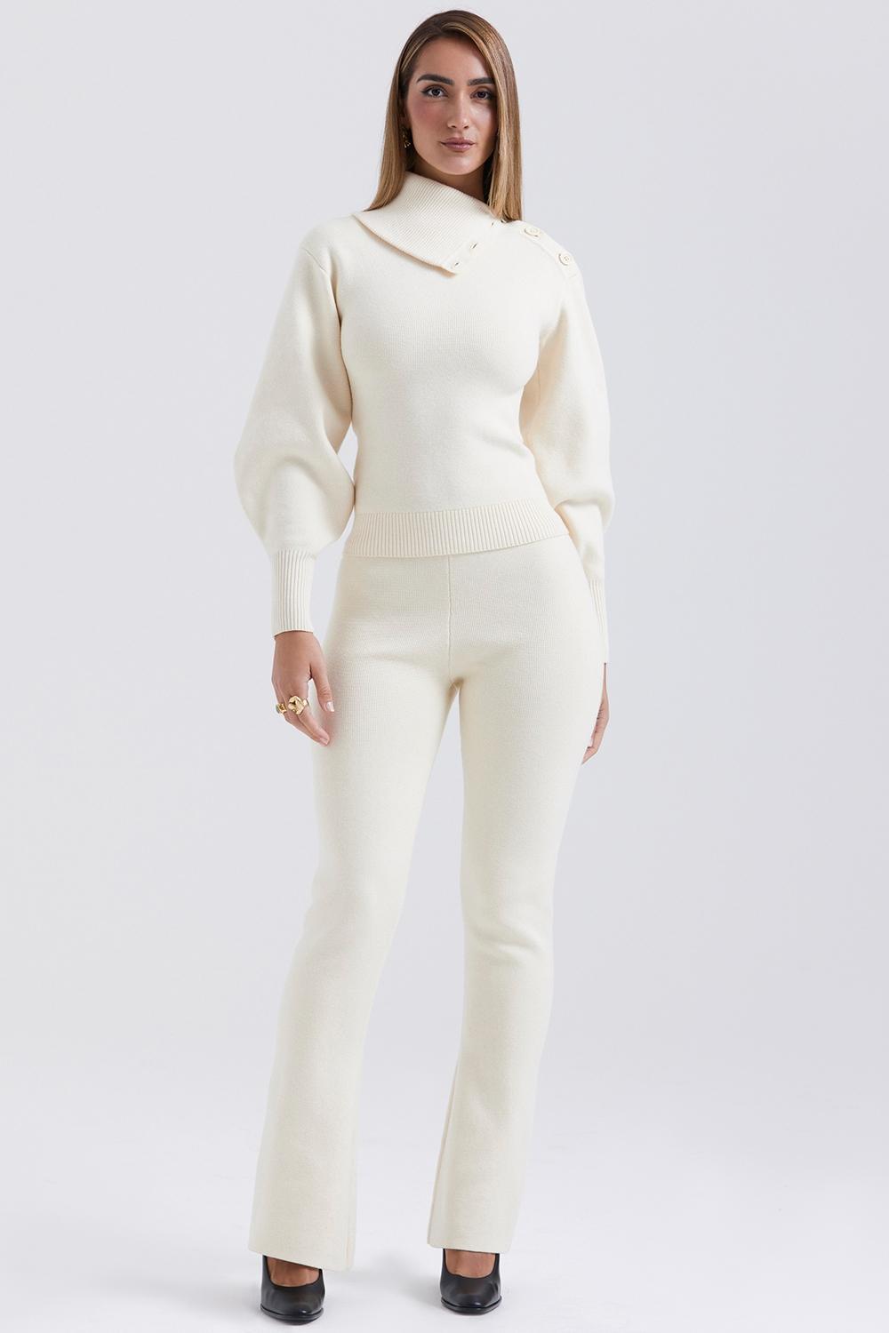 Adelita Cream Cashmere Blend Sweater - SALE Product Image