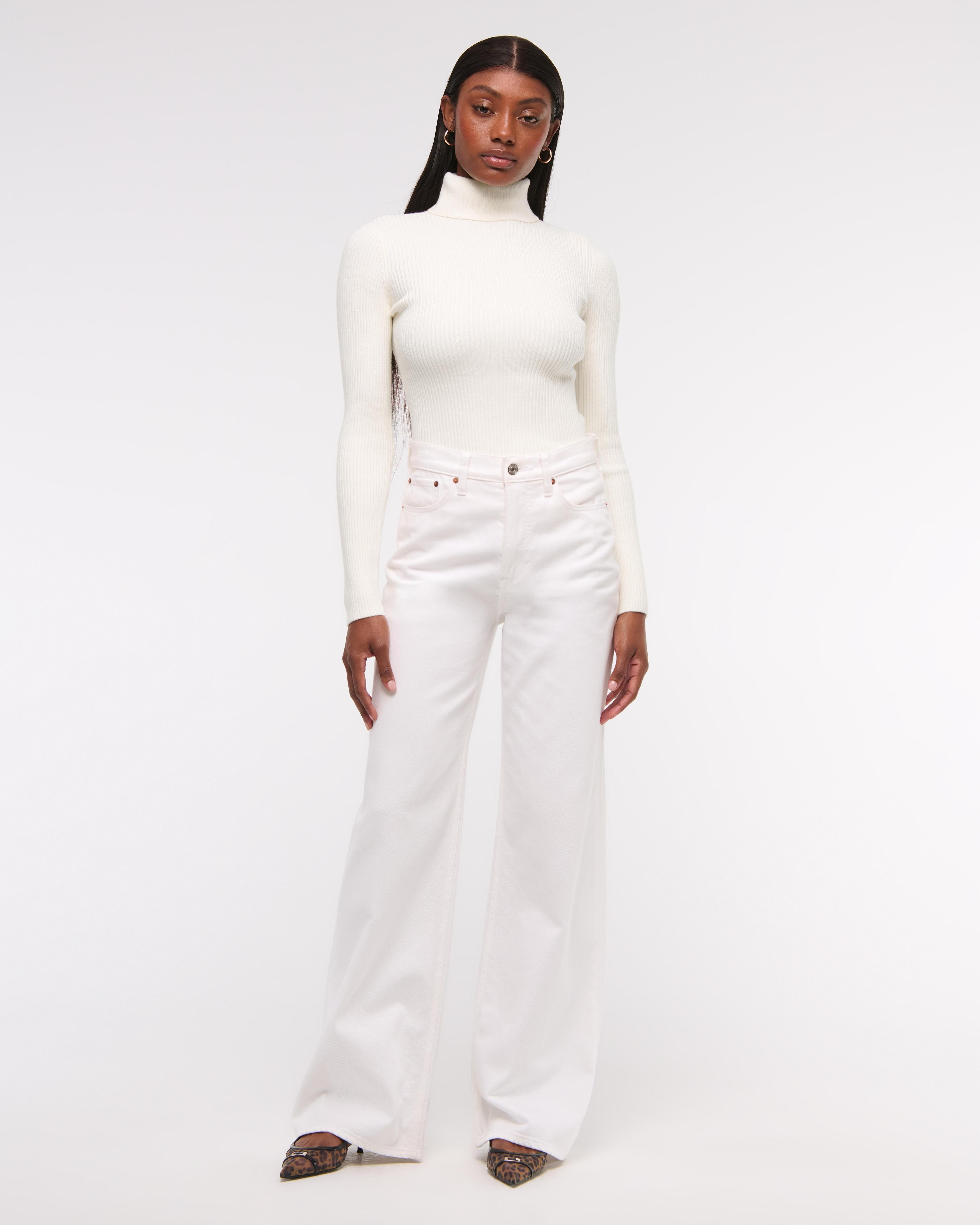 LuxeLoft Slim Ribbed Turtleneck Top Product Image