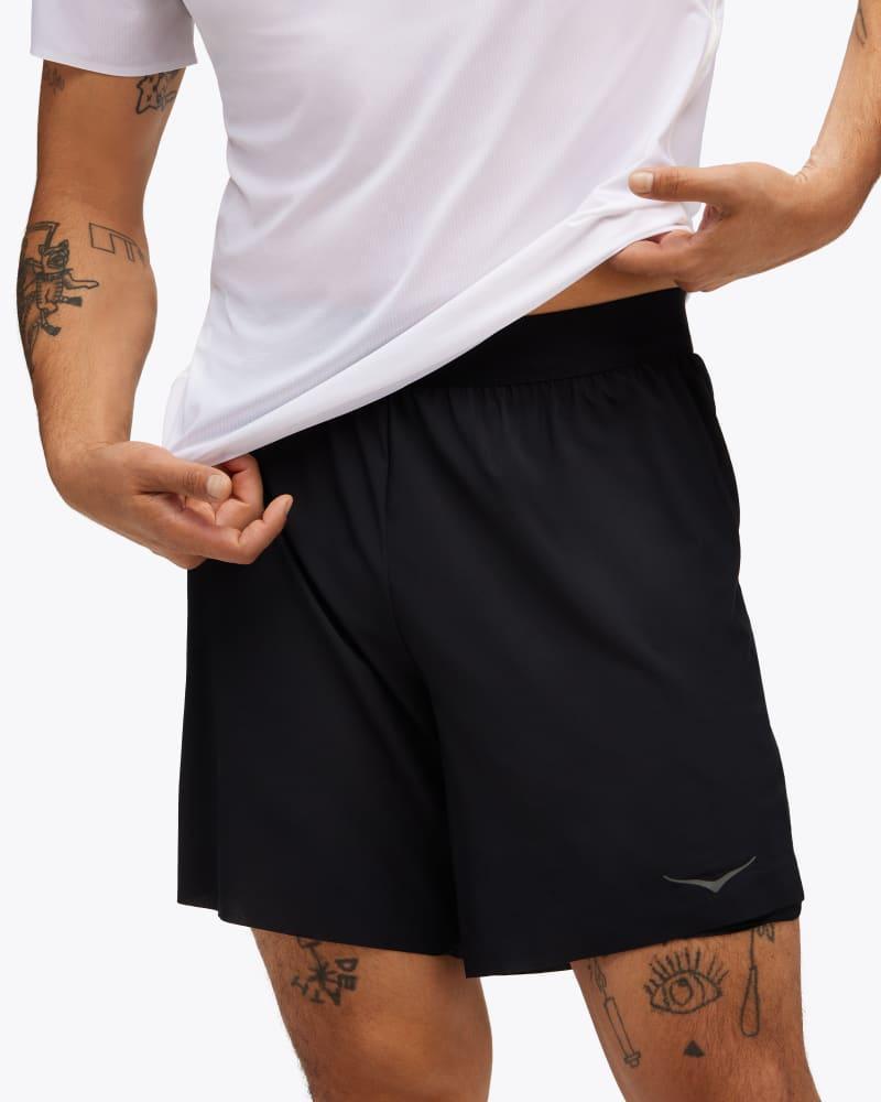 Hoka One HOKA Men's Glide 7'' Short 2-In-1 in Black, Size Large Product Image