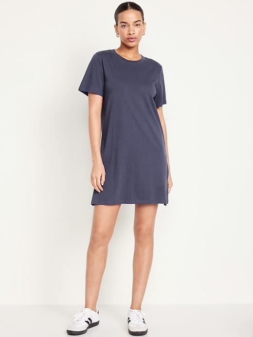 Crew-Neck Mini T-Shirt Dress Product Image