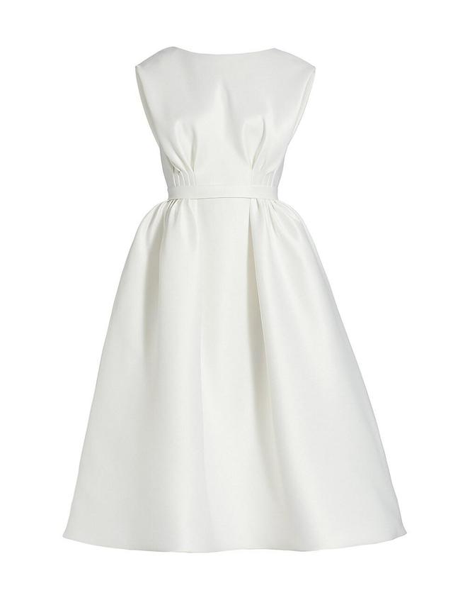 Womens Mikado A-Line Midi-Dress Product Image