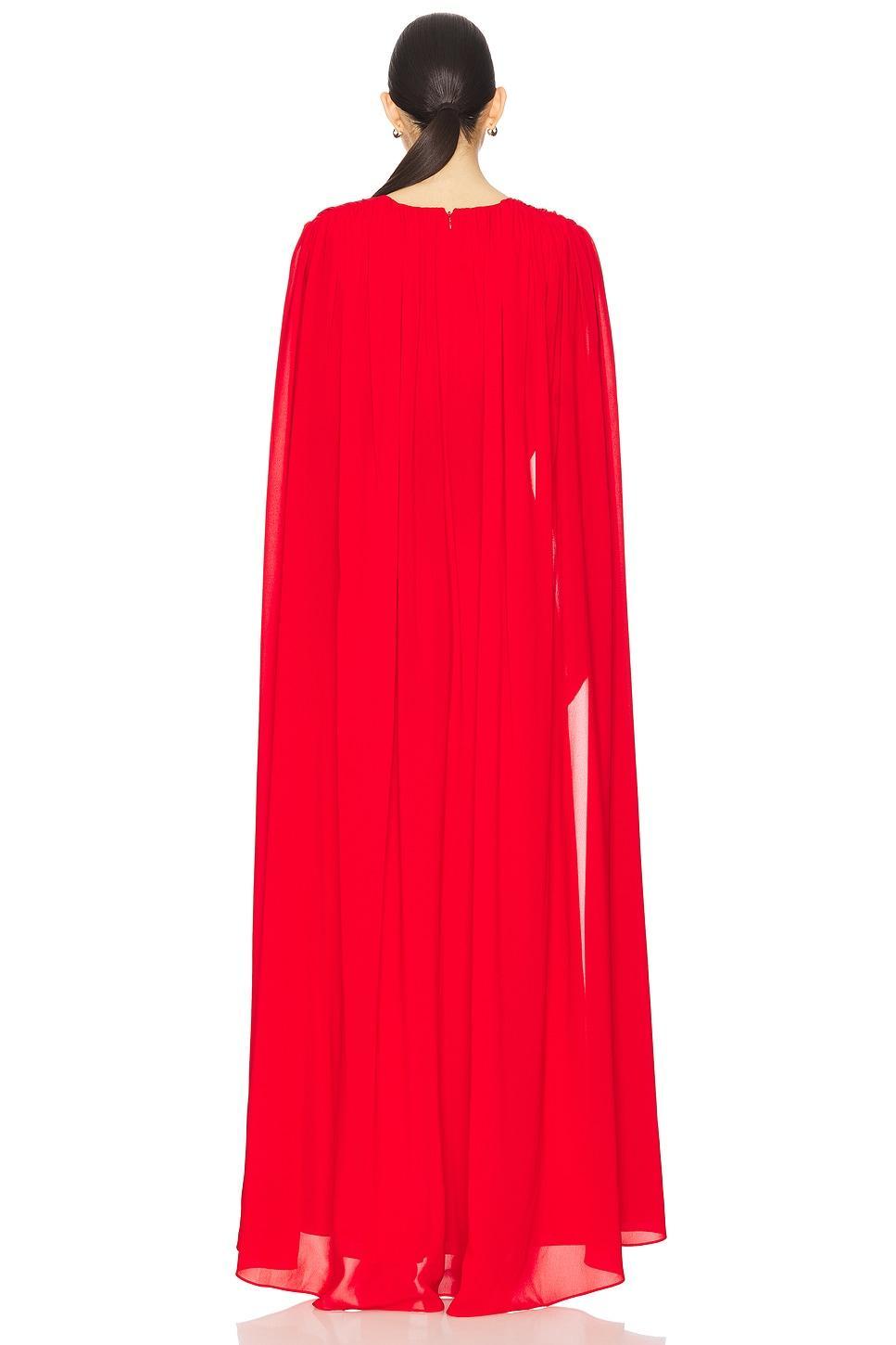 Zenaida Maxi Cape Gown Alice + Olivia Product Image