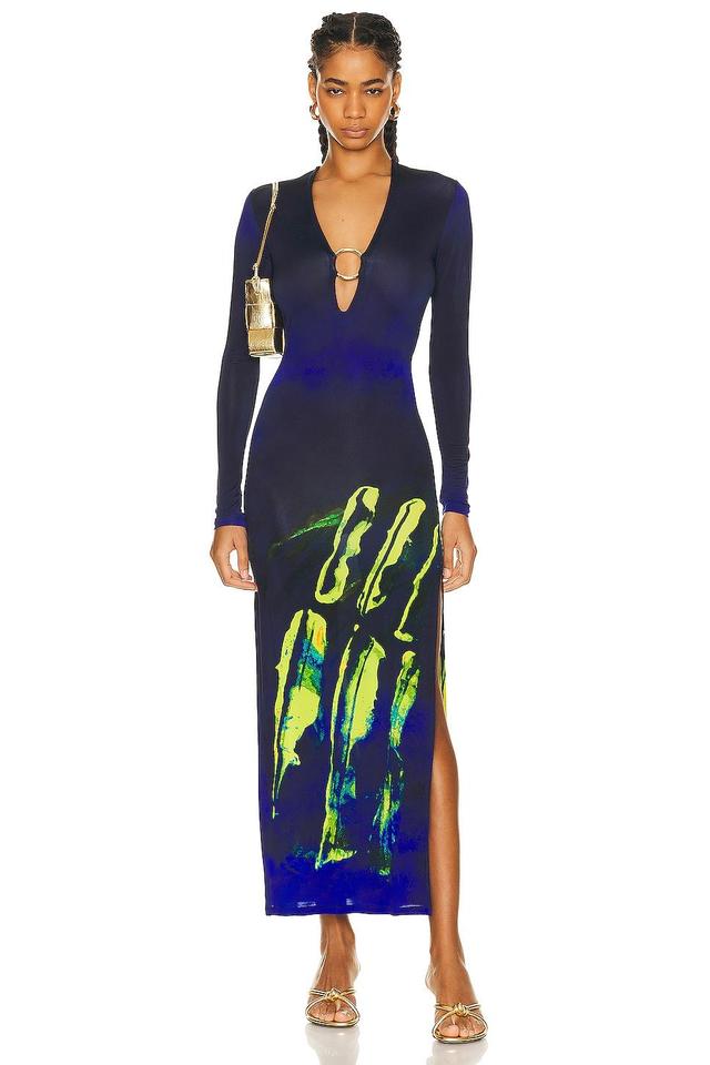 Louisa Ballou Long Helios Dress Blue. (also in ). Product Image