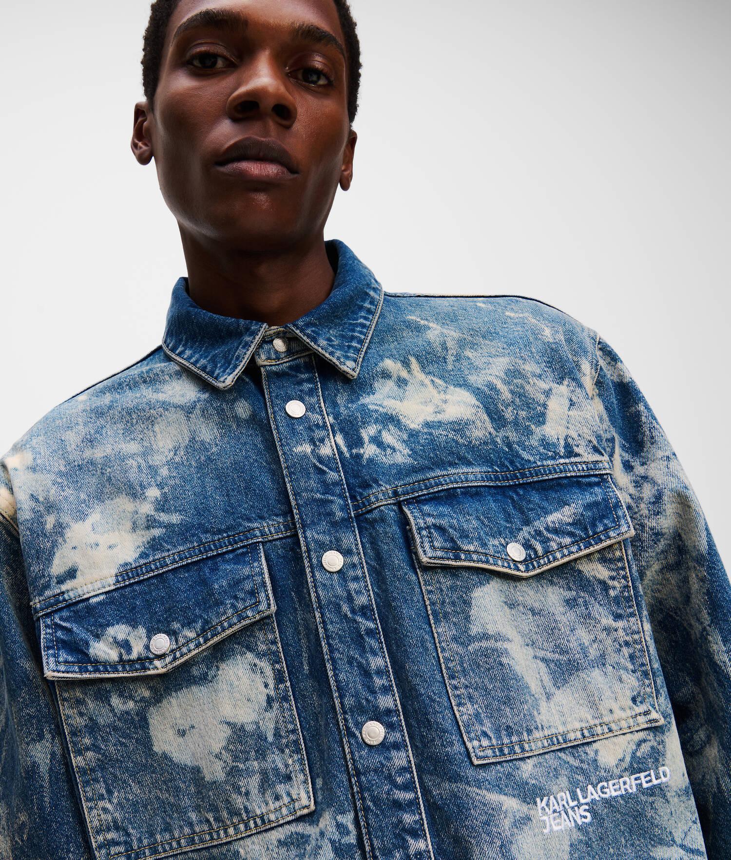 BLEACHED DENIM OVERSHIRT Product Image