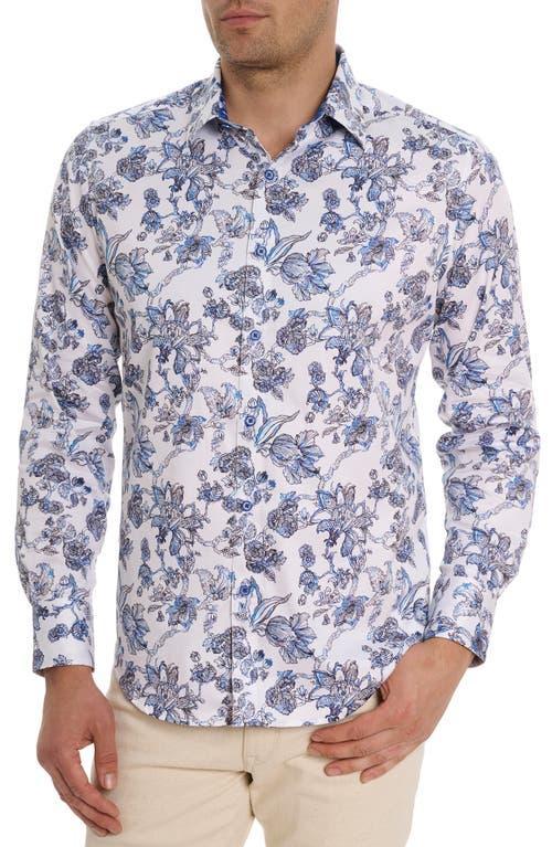 Robert Graham Sea Bloom Floral Stretch Cotton Button-Up Shirt Product Image