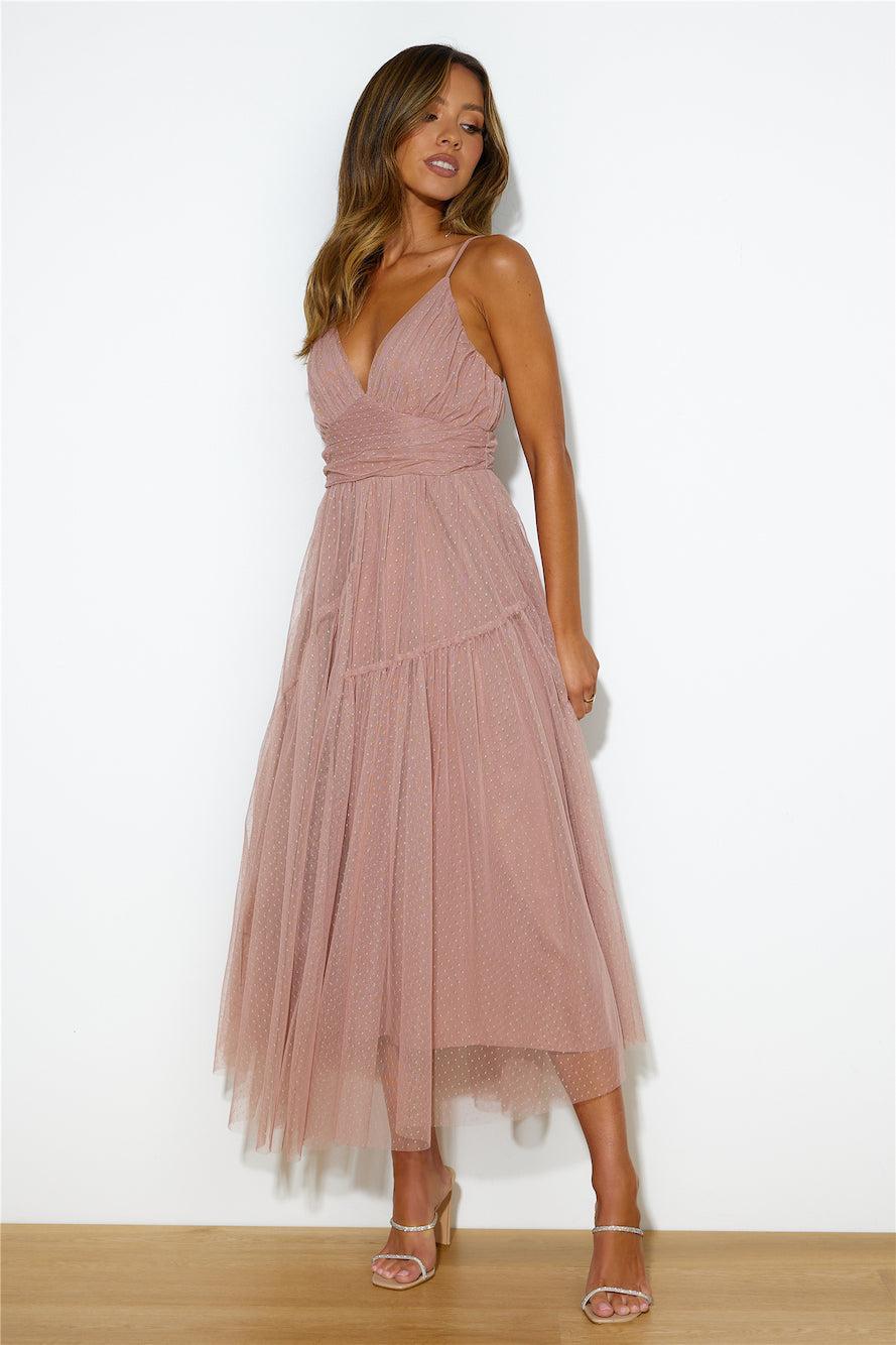 Be Seen In This Midi Dress Pink Product Image