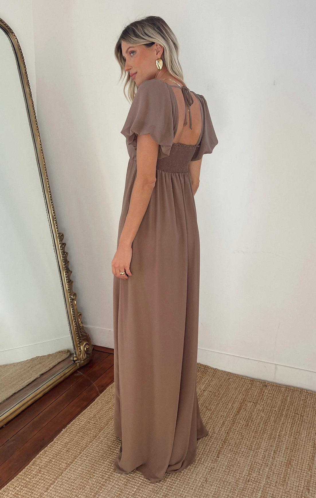 Nora Maxi Dress ~ Dune Chiffon Product Image