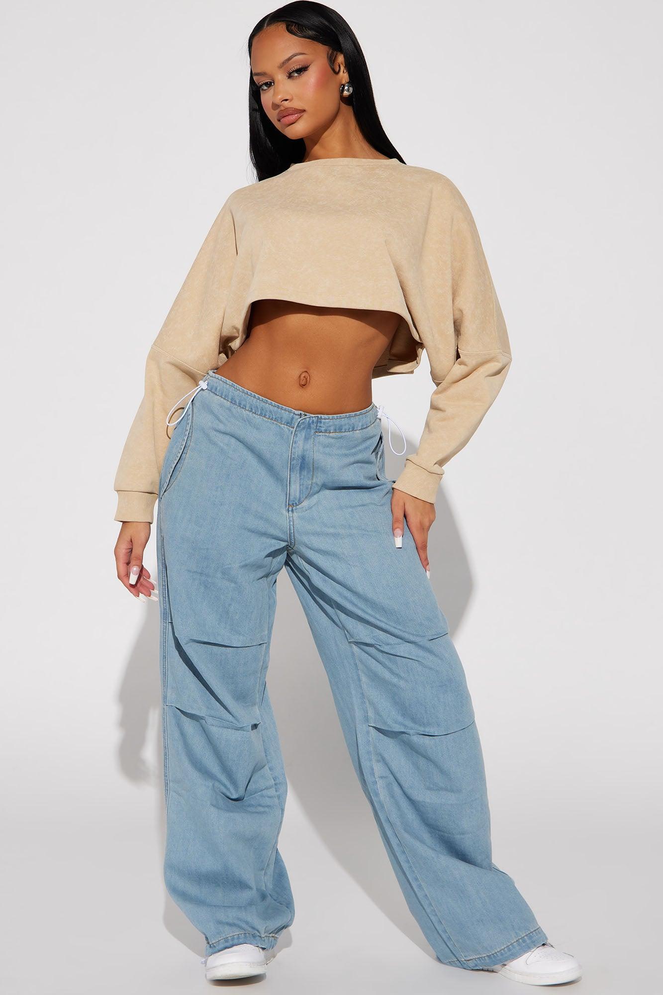 Can't Help Myself Non Stretch Soft Jeans - Light Wash Product Image