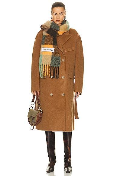 Acne Studios Belted Trench Coat in Tan Product Image