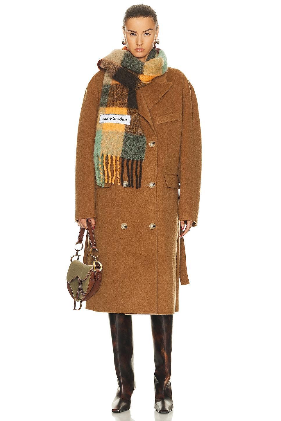 Acne Studios Belted Trench Coat in Tan Product Image