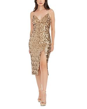 Womens Anastasia Sequin Mesh Midi-Dress Product Image