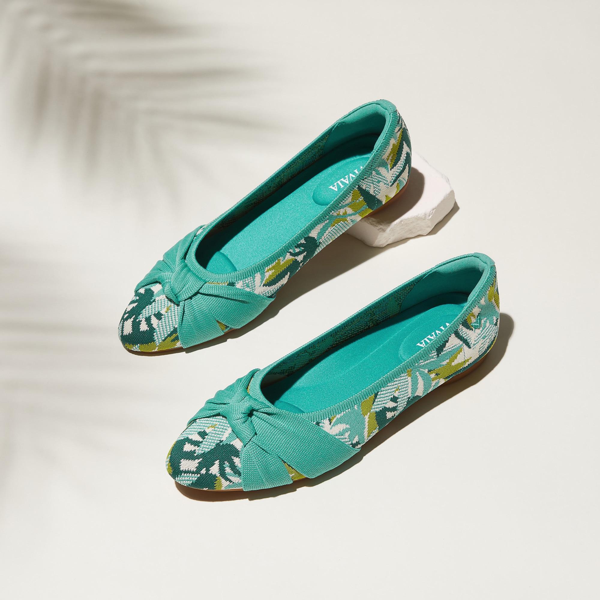 Almond-Toe Knotted Flats (Bibi) Product Image