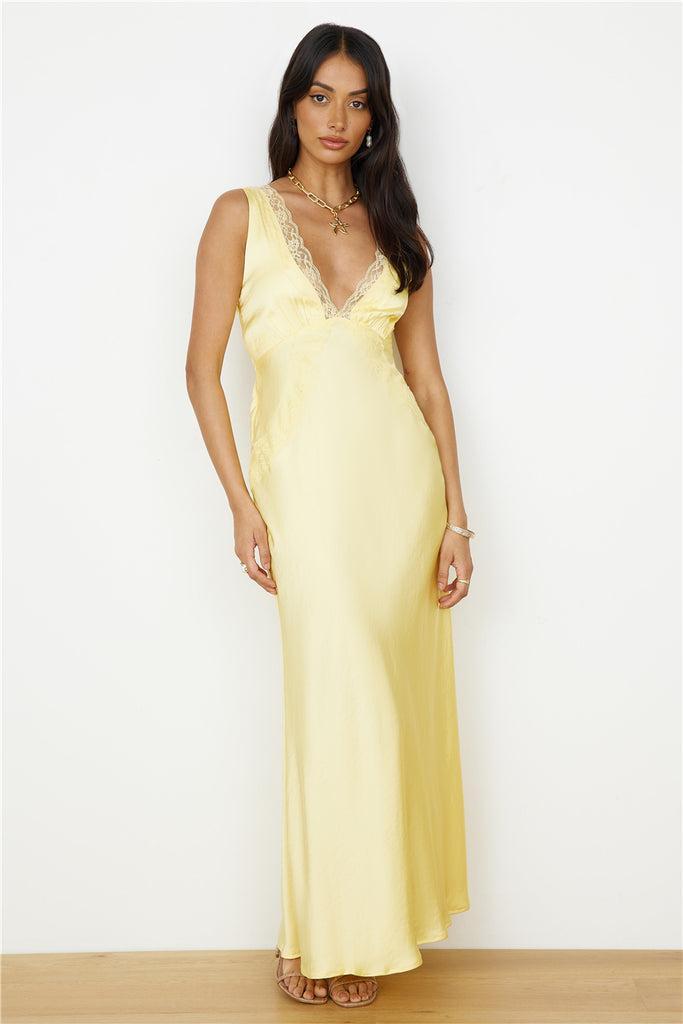 Dreaming Desire Maxi Dress Yellow Product Image