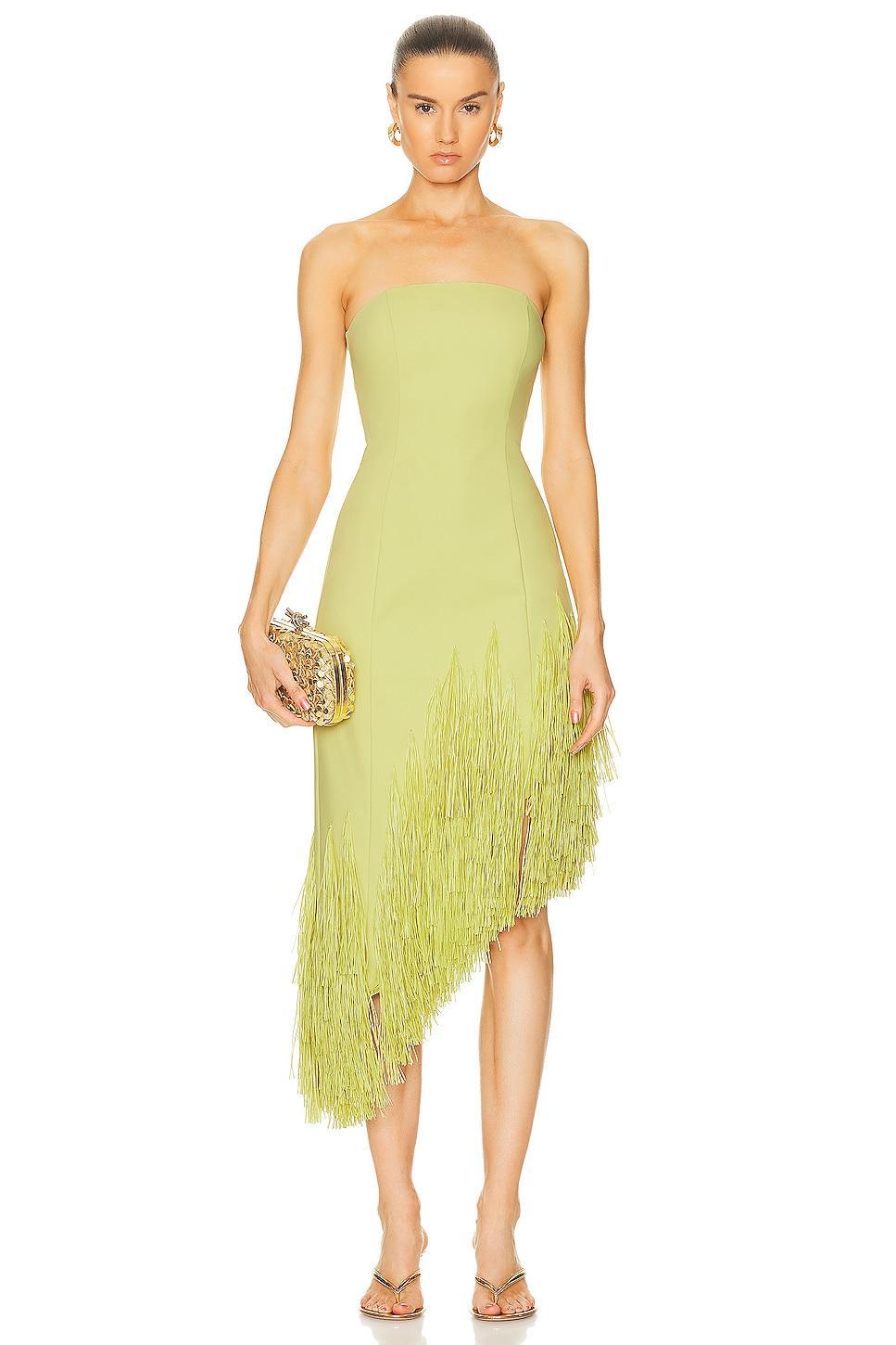 Cult Gaia Libby Mid Length Gown in Lemon Product Image