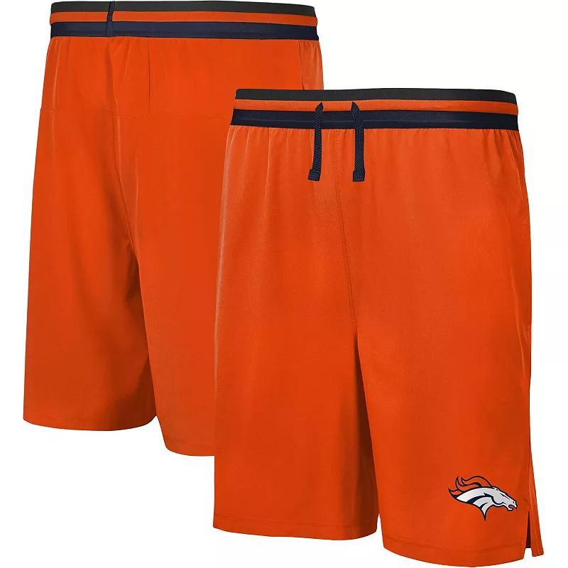 Mens Denver Broncos Cool Down Tri-Color Elastic Training Shorts product image