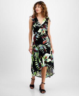 Rachel Rachel Roy Womens Eulalie Shoulder-Tie High-Low Dress Product Image