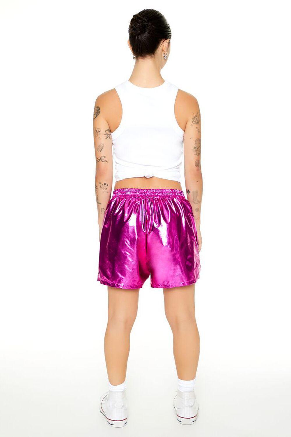 Ruched Metallic Drawstring Shorts | Forever 21 Product Image