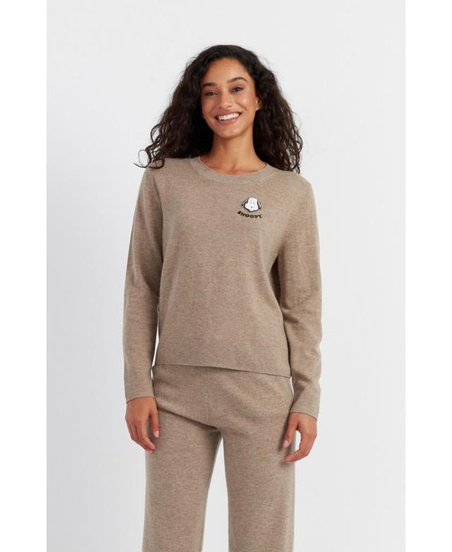 Chinti and Parker Womens Chinti & Parker Snoopy Badge Wool Cashmere Sweater Product Image