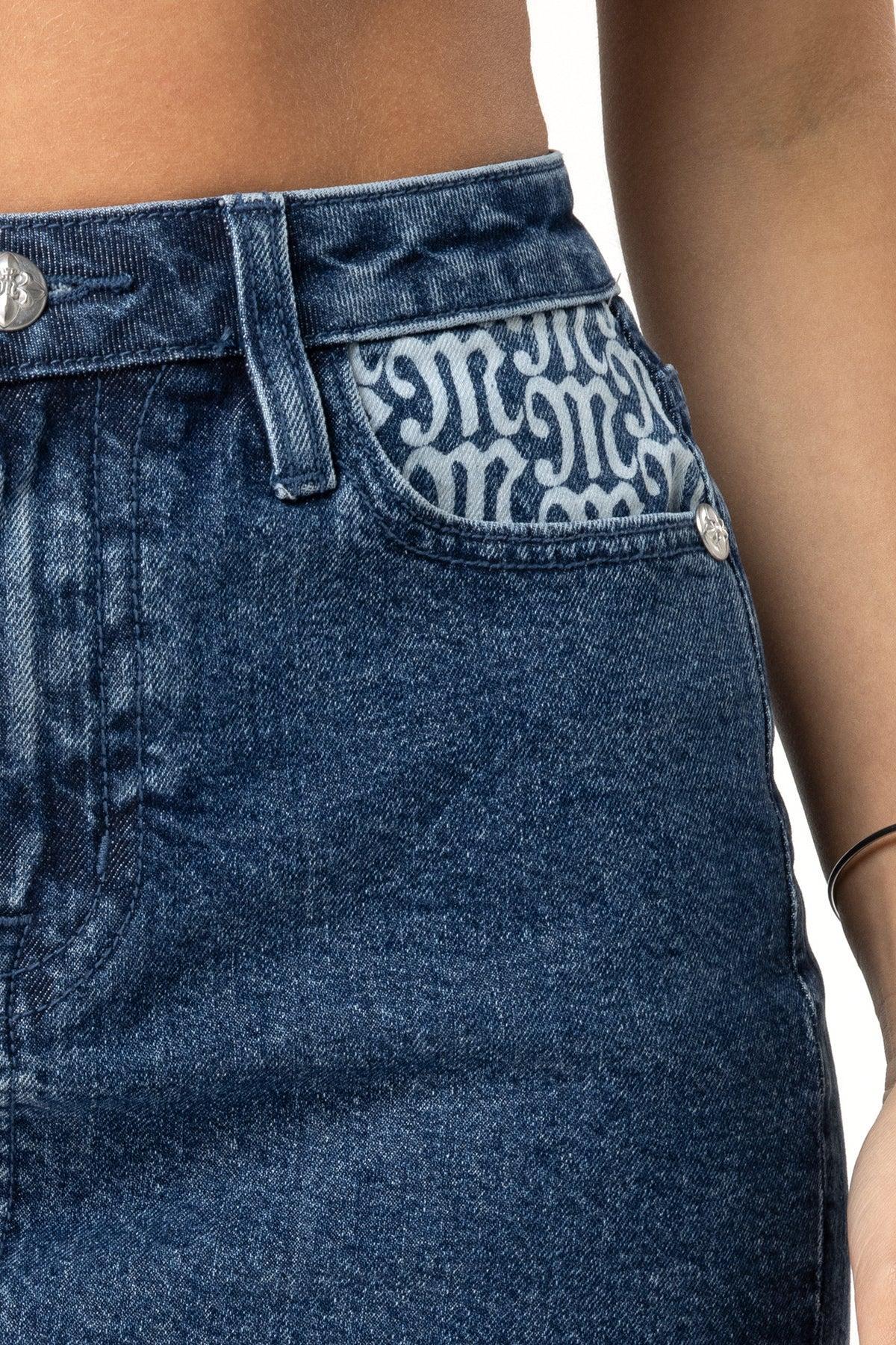 Missing in Denim Mini Skirt Product Image