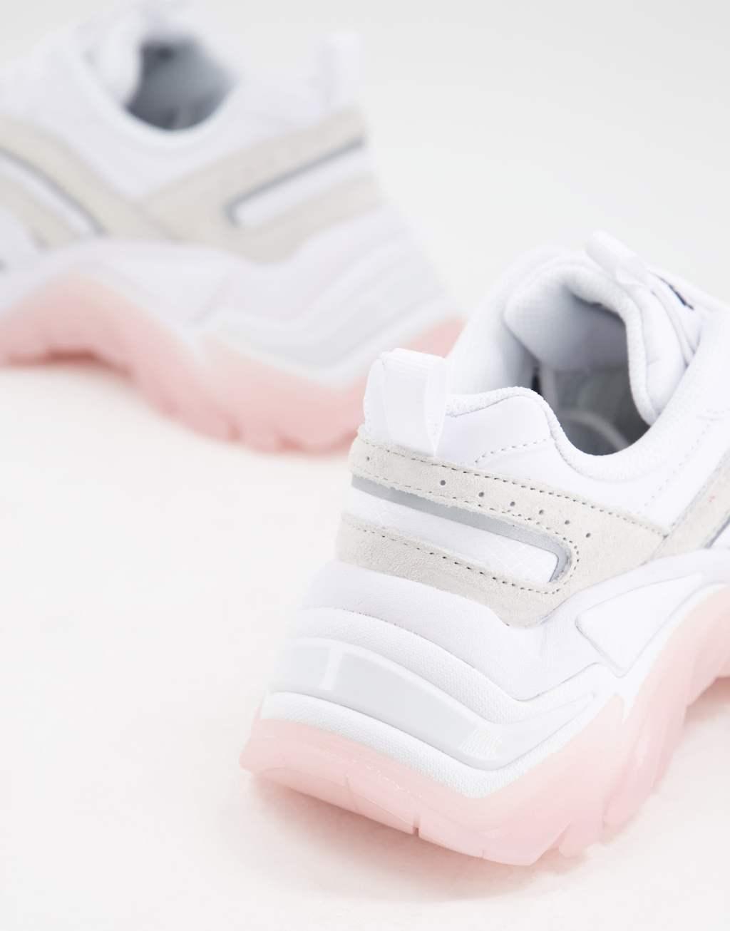 Fila interation sneakers in off white and pink Product Image