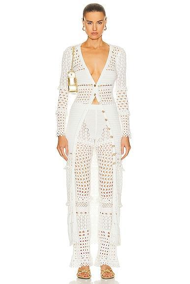 retrofete Alaia Cardigan in White Product Image