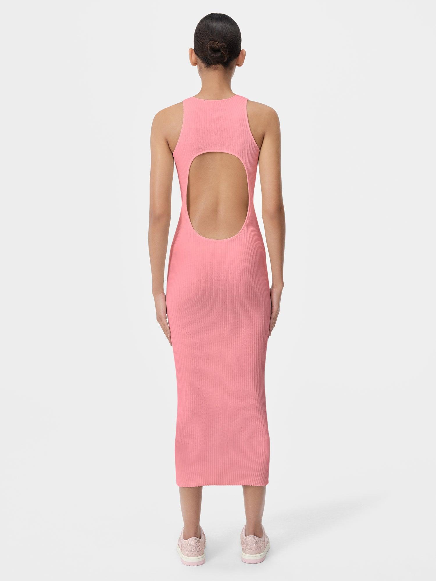 WOMEN - WOMEN'S AMIRI STACKED MAXI DRESS - Flamingo Pink Female Product Image