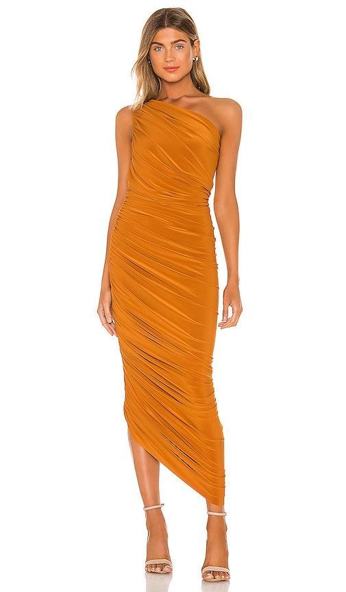 Norma Kamali Diana Gown in Orange. - size L (also in M, S, XS, XXS) Product Image