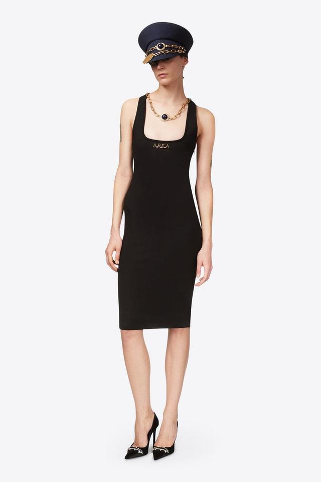 'AREA' Nameplate Tank Midi Dress Product Image