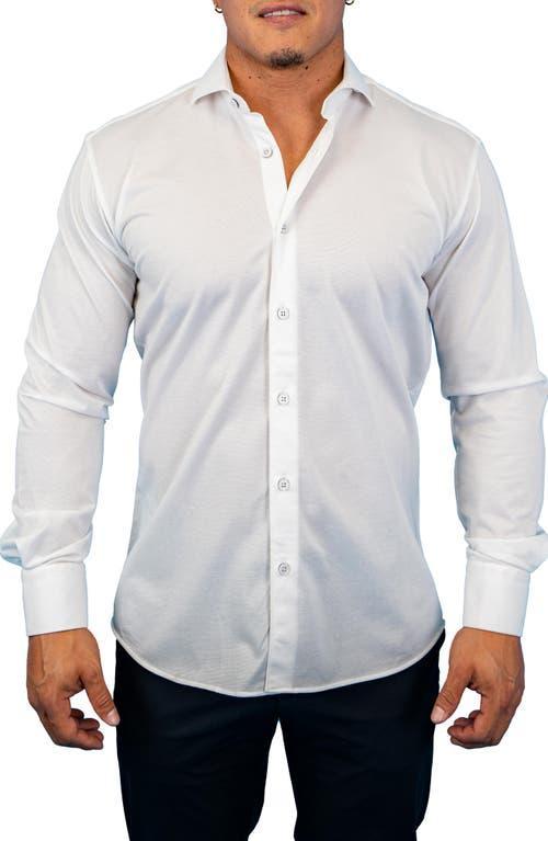 Maceoo Fibonacci True White Button-Up Shirt Product Image