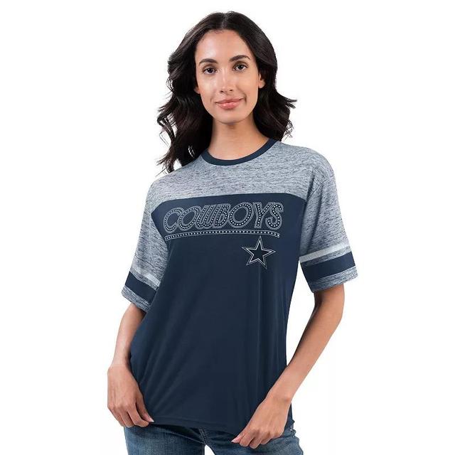 Womens G-III 4Her by Carl Banks Dallas Cowboys Track T-Shirt Blue Product Image