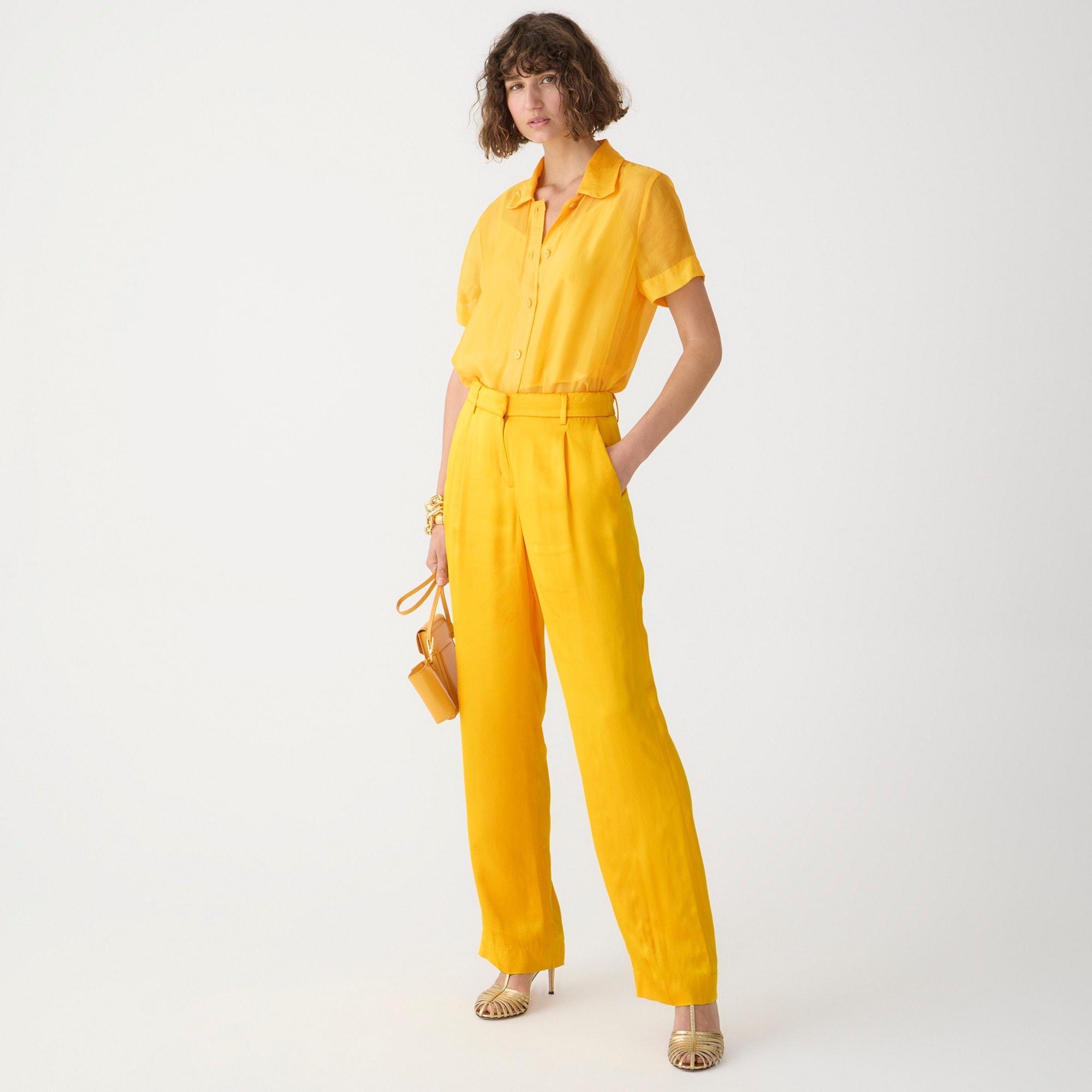 Tall straight-leg essential pant in luster crepe Product Image