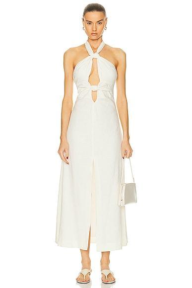 Cult Gaia Susana Midi Dress in White Product Image