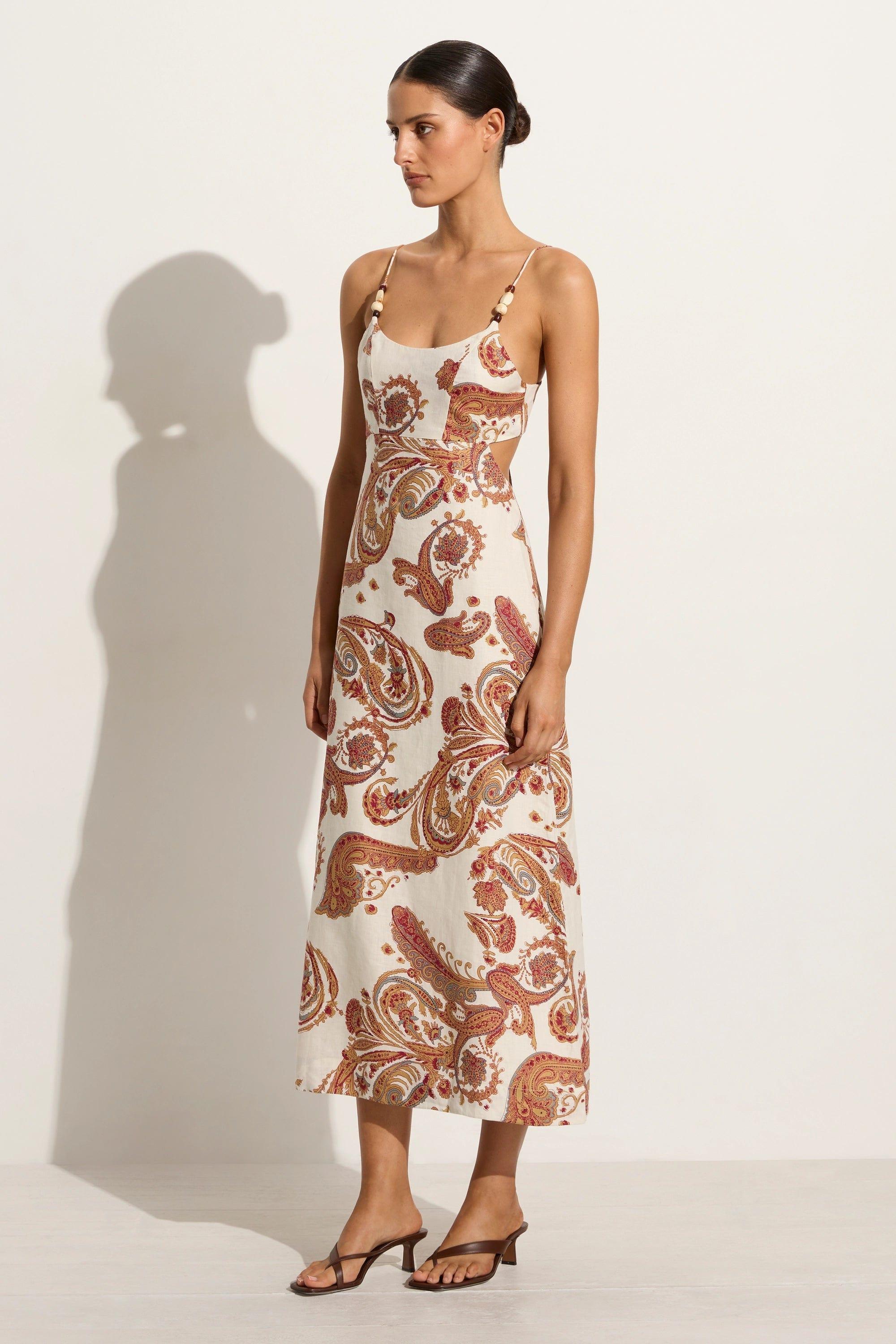 Regina Midi Dress Alessia Paisley Product Image