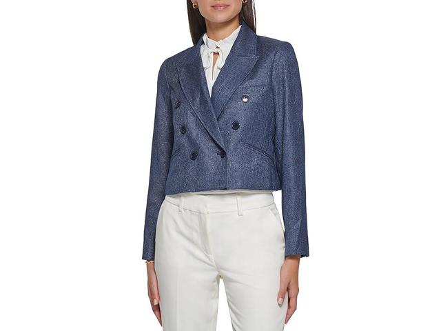 Tommy Hilfiger Womens Textured Jacket - Midnight Ivory Product Image