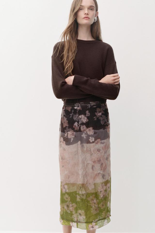 PRINTED ORGANZA SKIRT ZW COLLECTION Product Image