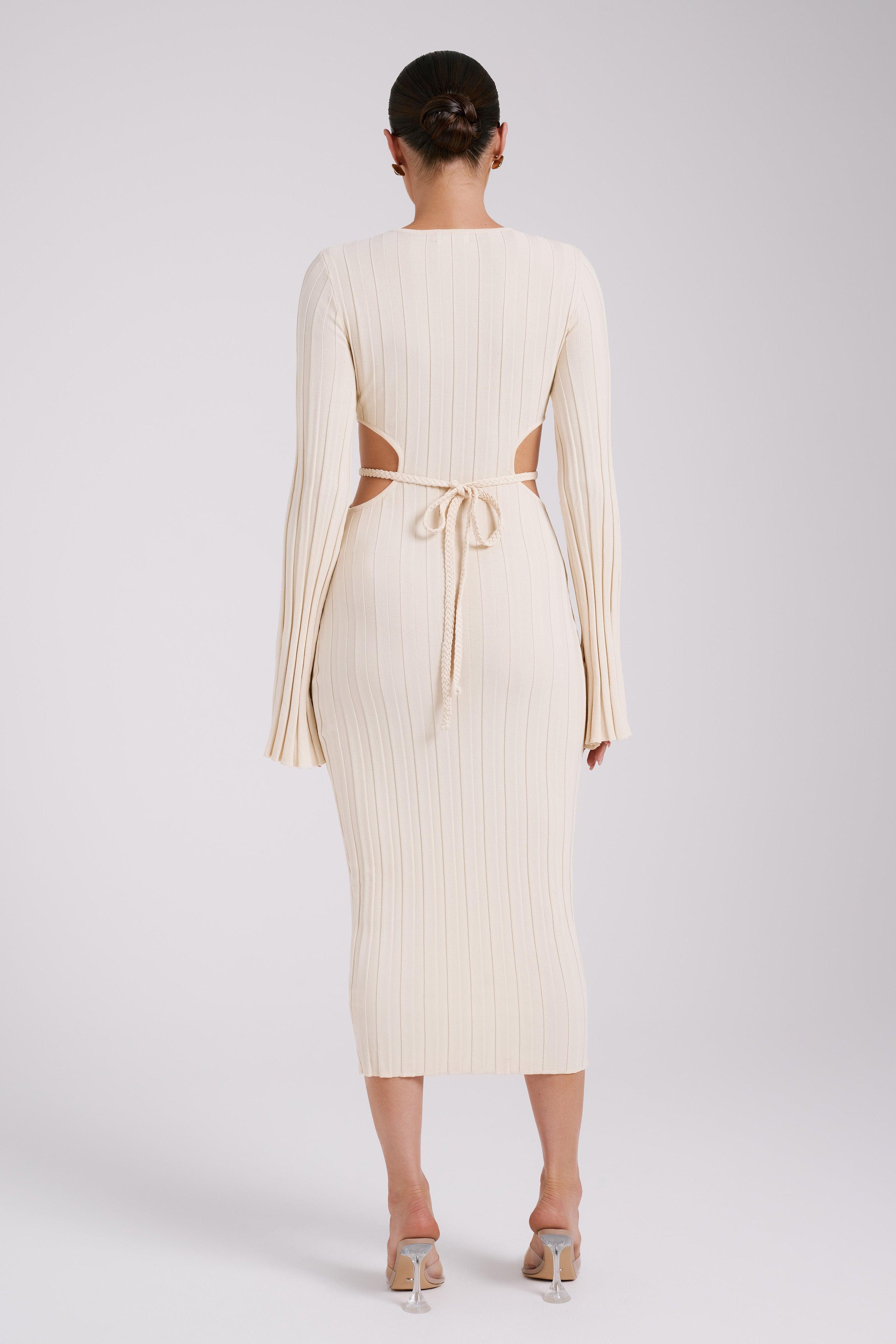 Elodie Knit Midi Dress - Cream Product Image