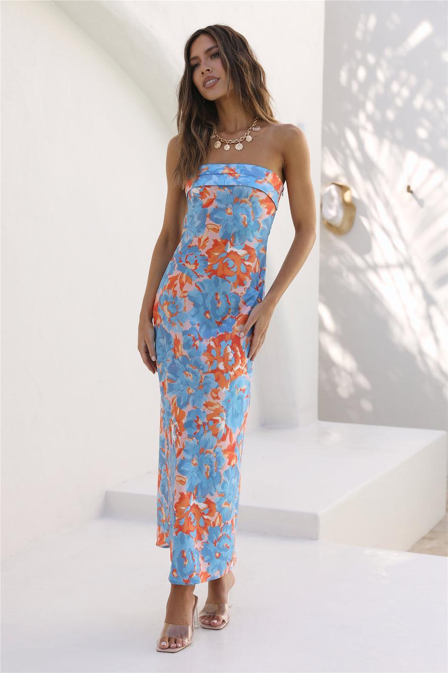 Highway To Heaven Maxi Dress Blue Product Image