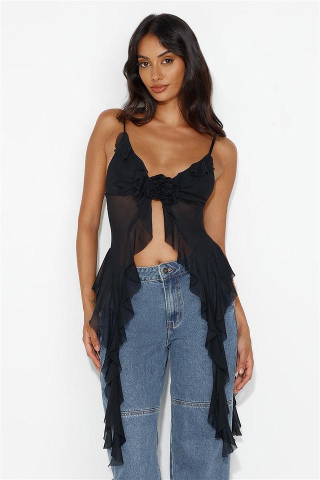 City Escape Mesh Top Black Product Image