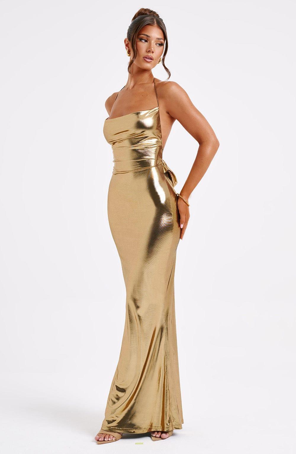 Talisa Maxi Dress - Gold Product Image