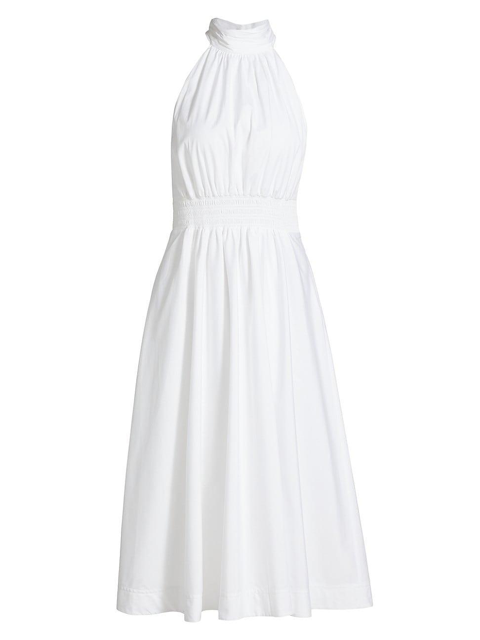 Womens Kinny Cotton-Blend Halter Midi-Dress Product Image