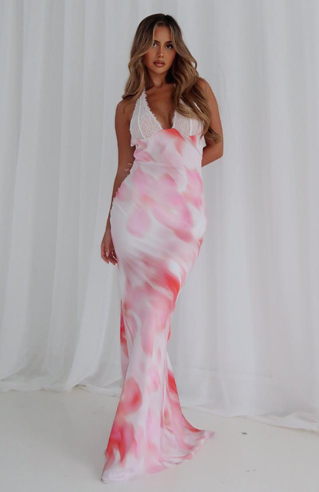 Beyond The Stars Maxi Dress Pink Floral Product Image